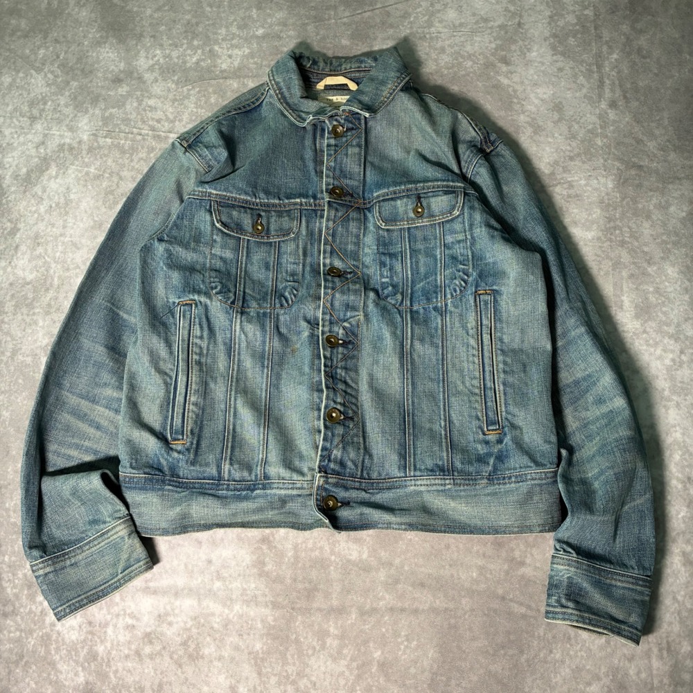 Rag & Bone Tailored Workwear Denim Jacket Blue Light Wash Mens Large L American